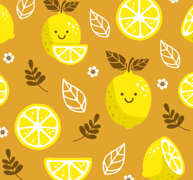 Rollo für küche mit fröhlichem zitrusmuster - TenStickers