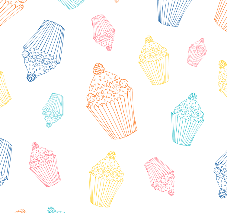 Rollo für küche mit cupcake-motiven - TenStickers