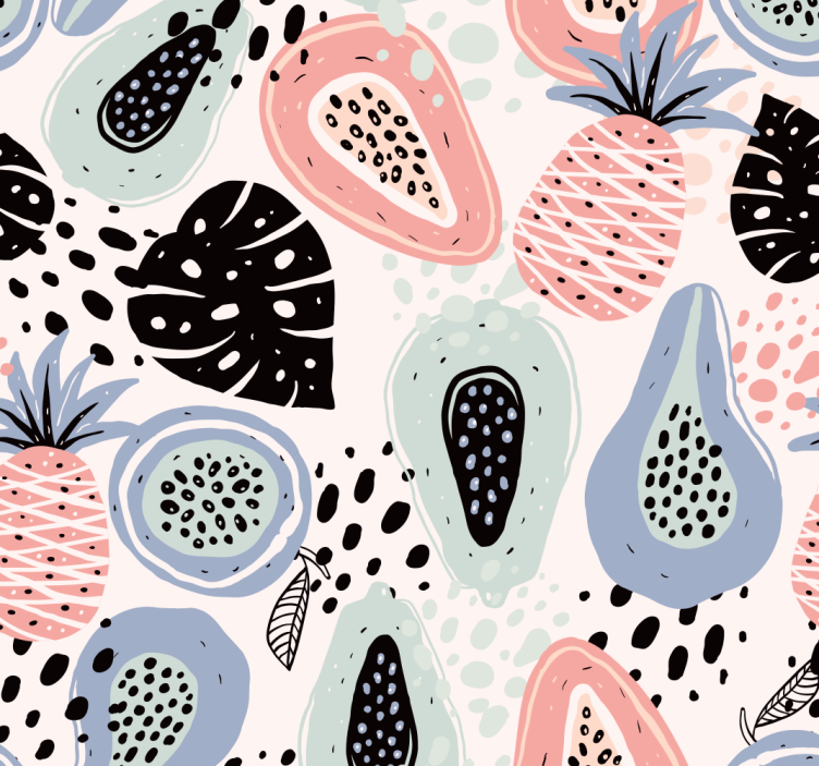 Rollo für küche mit botanischem muster - TenStickers