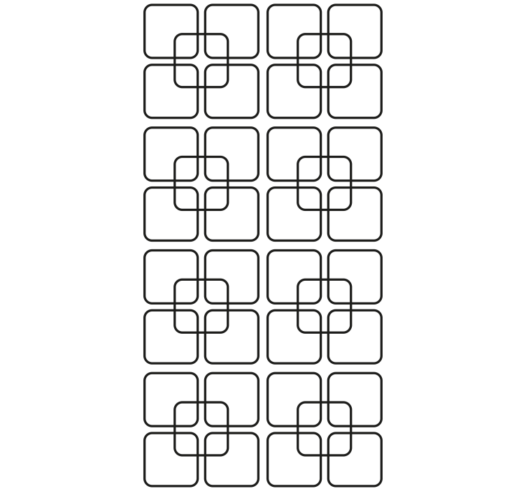 Rollo für küche mit urbanem muster in schwarzquadrat - TenStickers
