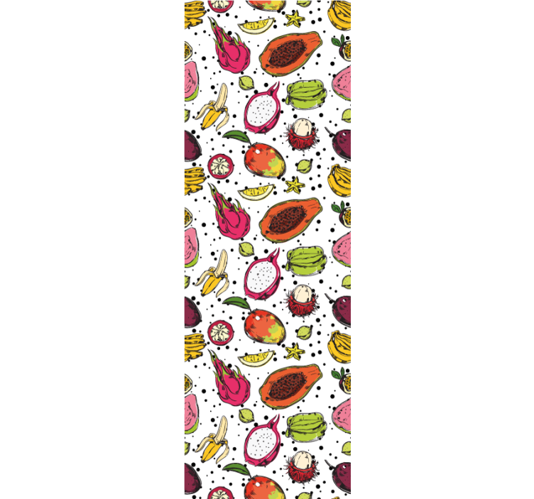 Rollo für küche mit bunten exotischen früchten - TenStickers