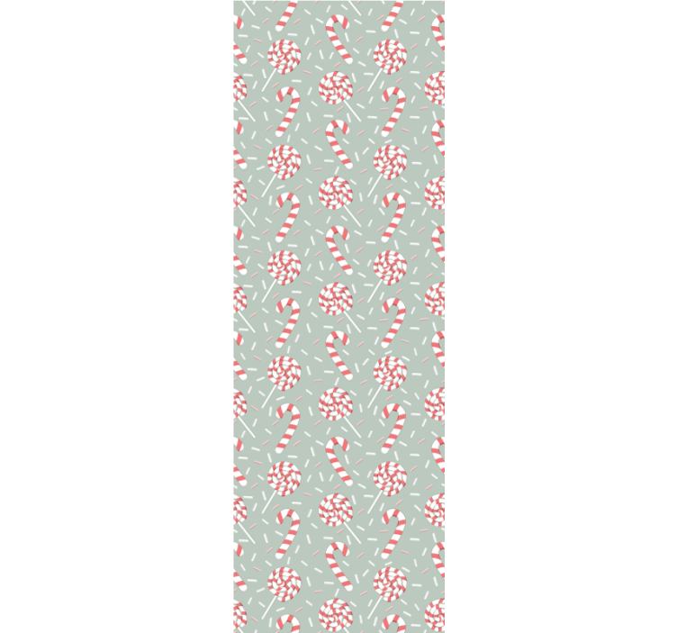 Rollo für küche in rotem weihnachtsbonbon-design - TenStickers