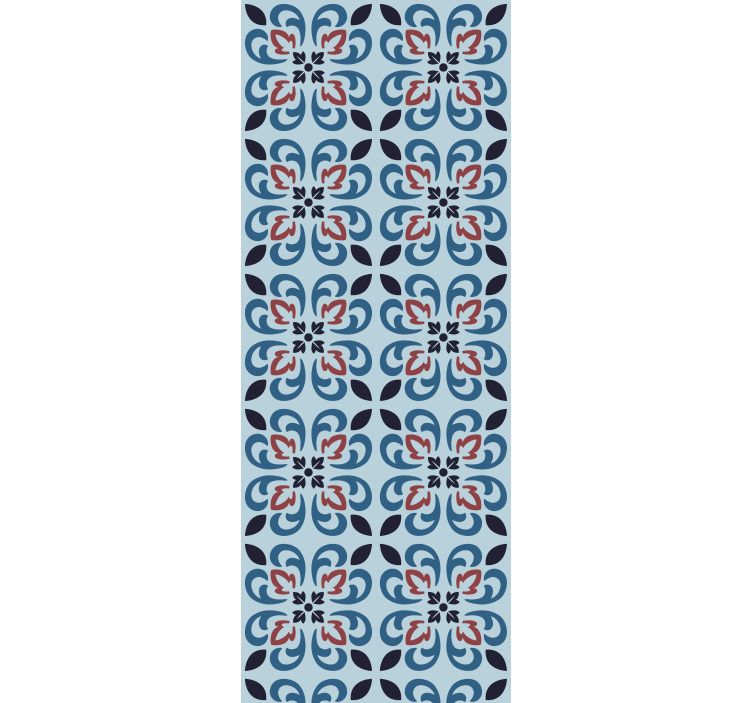 Rollo für küche mit babyblauen runden portugiesischen fliesen - TenStickers