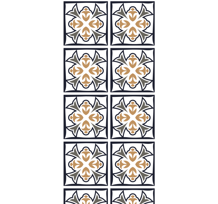 Rollo für küche in beige und schwarz portugiesisch - TenStickers