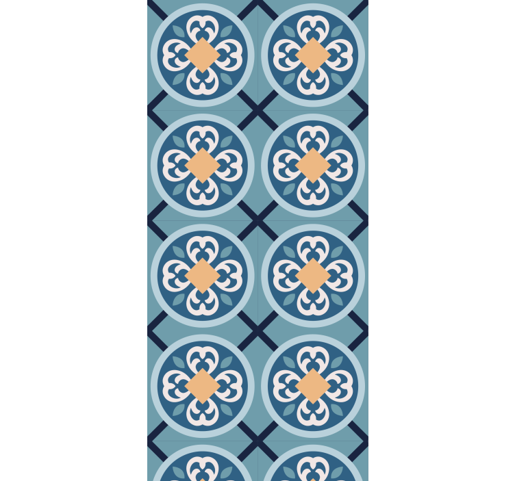 Rollo für küche in meerblauen portugiesischen fliesen - TenStickers