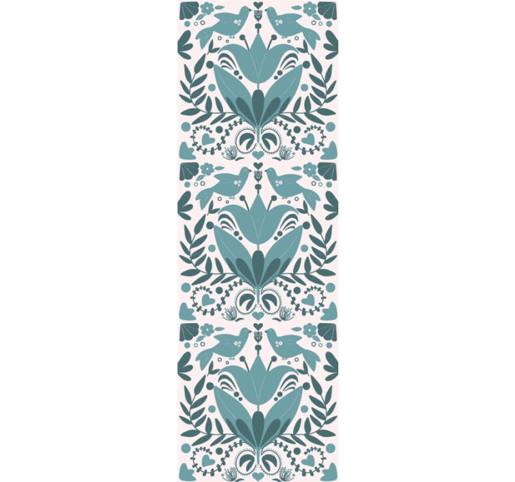 Rollo für küche mit blauem vogel-muster - TenStickers