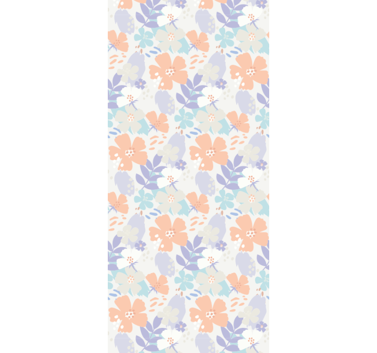 Rollo für küche im nordischen stil mit blumen - TenStickers