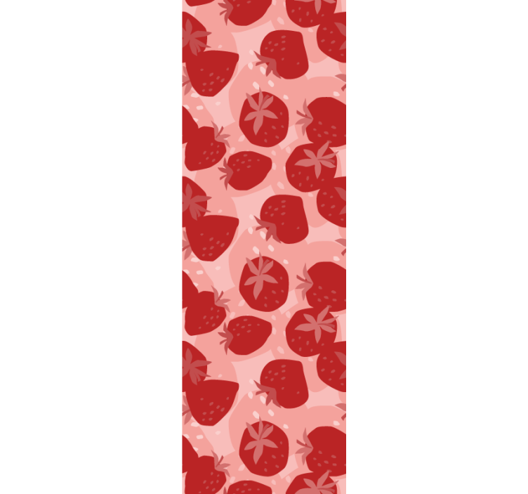 Rollo für küche mit abstrakten roten erdbeeren - TenStickers