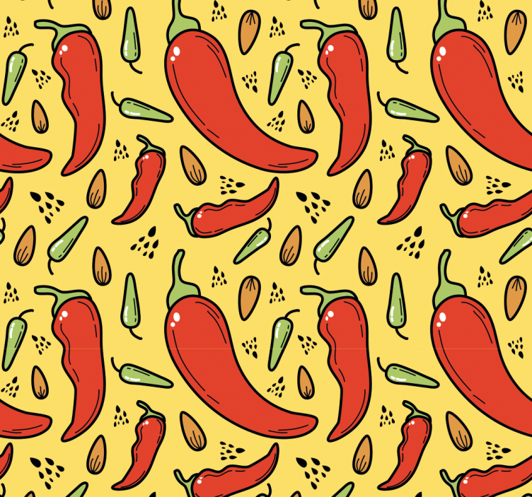 Rollo für küche in rot und grün chili - TenStickers