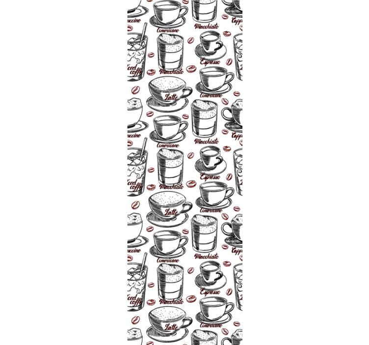 Rollo für küche mit kaffeemuster design - TenStickers