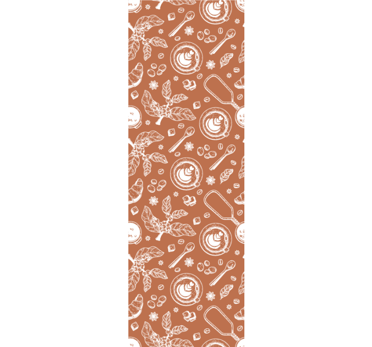 Rollo für küche mit kaffeetassen muster - TenStickers
