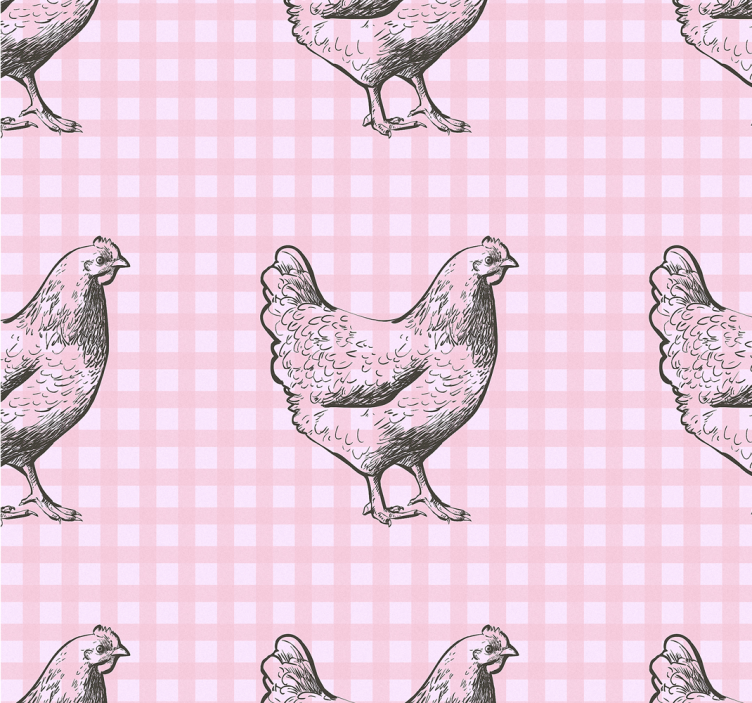 Rollo für küche mit hühner-muster-dekor - TenStickers