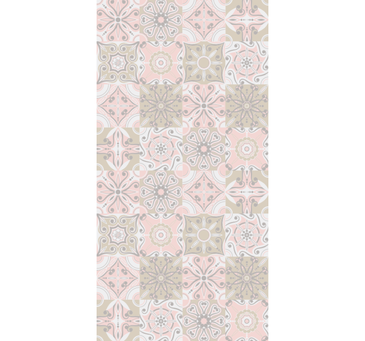 Rollo für küche in rosa und grau fliesen - TenStickers