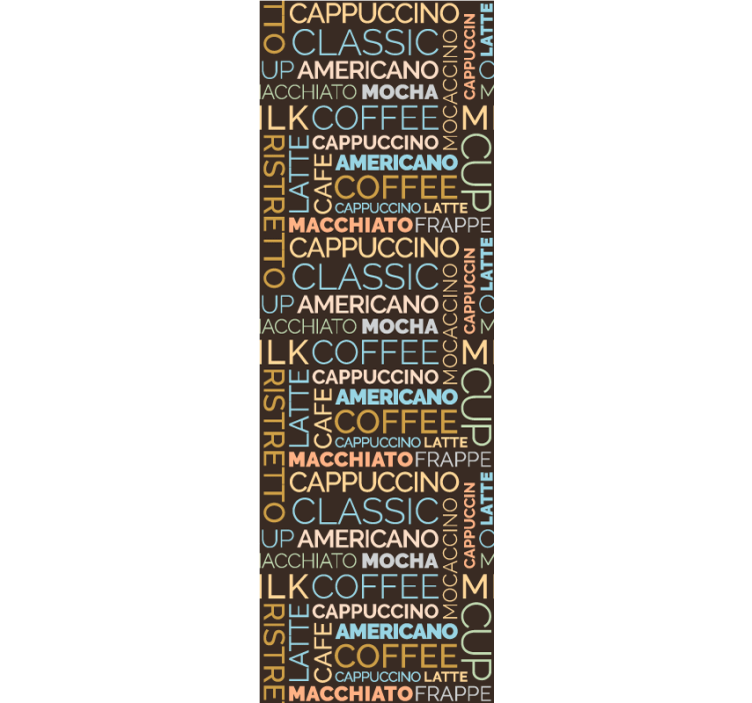 Rollo für küche mit kaffeetext-muster - TenStickers