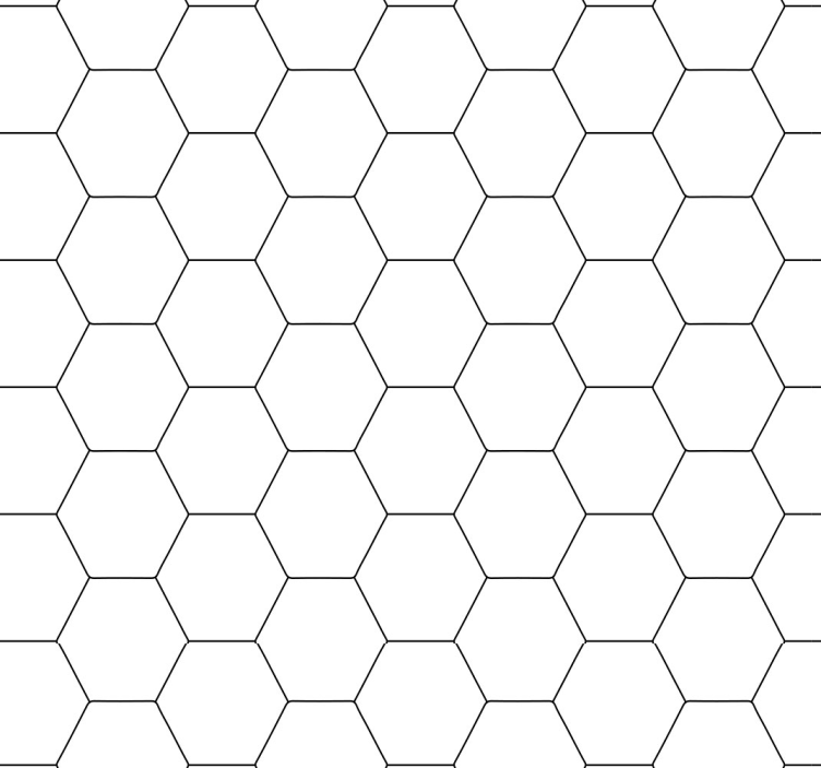 Rollo für küche in schwarz-weiß wabenmuster - TenStickers