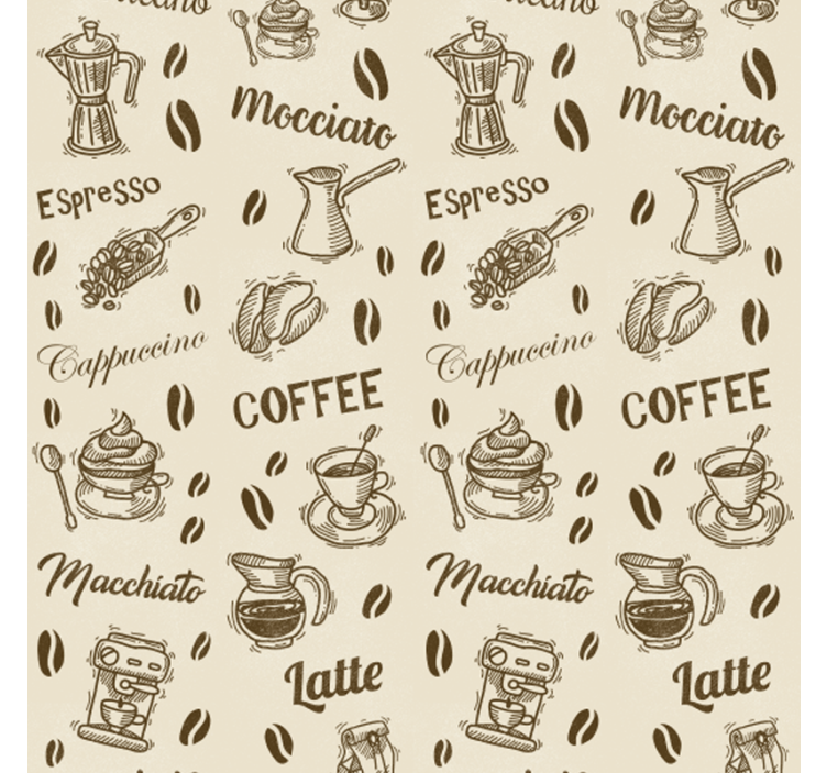 Rollo für küche mit 3d kaffeemuster - TenStickers