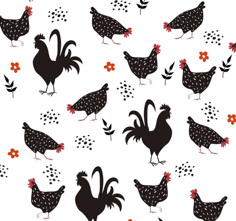 Rollo für küche mit schwarz-weißem hahn - TenStickers