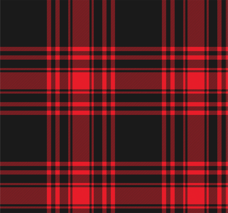 Rollo für küche im menzies tartan schwarz rot muster - TenStickers