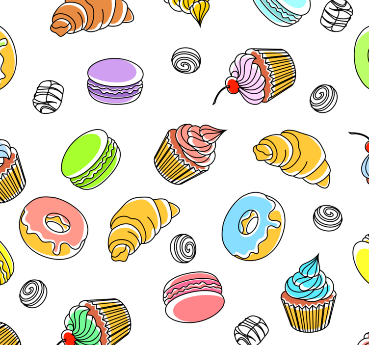 Rollo für küche köstliche gebäcke - TenStickers
