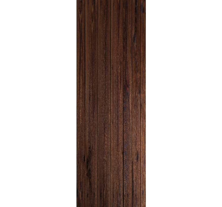 Rollo esszimmer aus dunkelbraunen rustikalen holzplanken - TenStickers