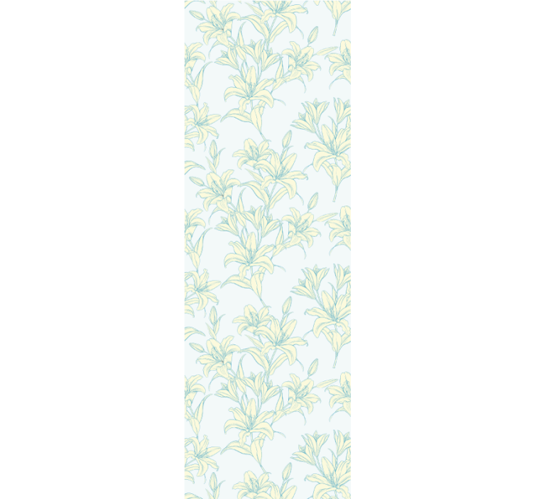 Rollo esszimmer mit vintage blumenmuster lilien - TenStickers