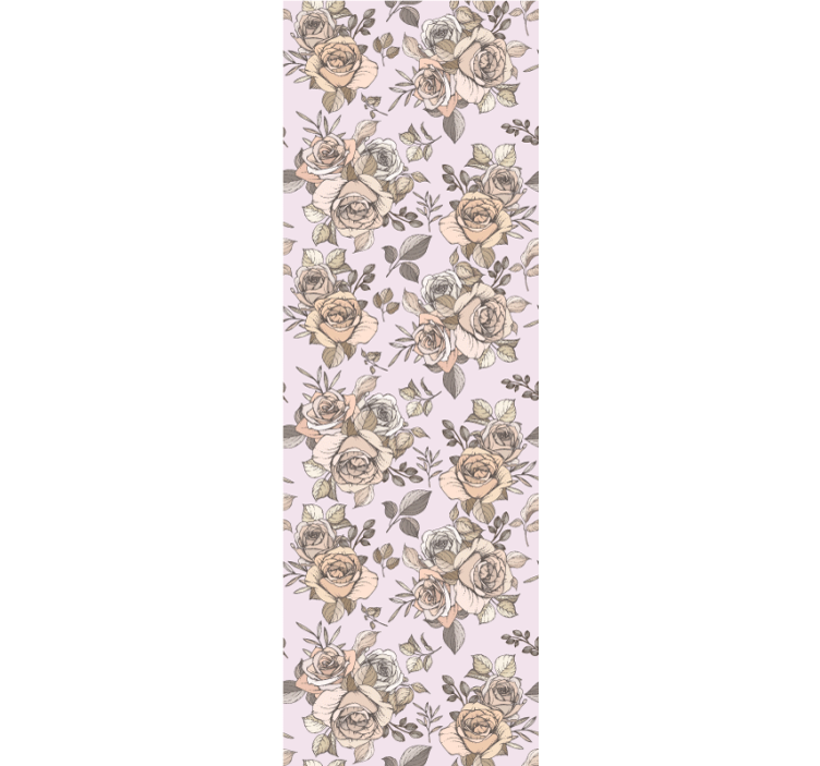 Rollo esszimmer mit shabby chic rosenmuster - TenStickers