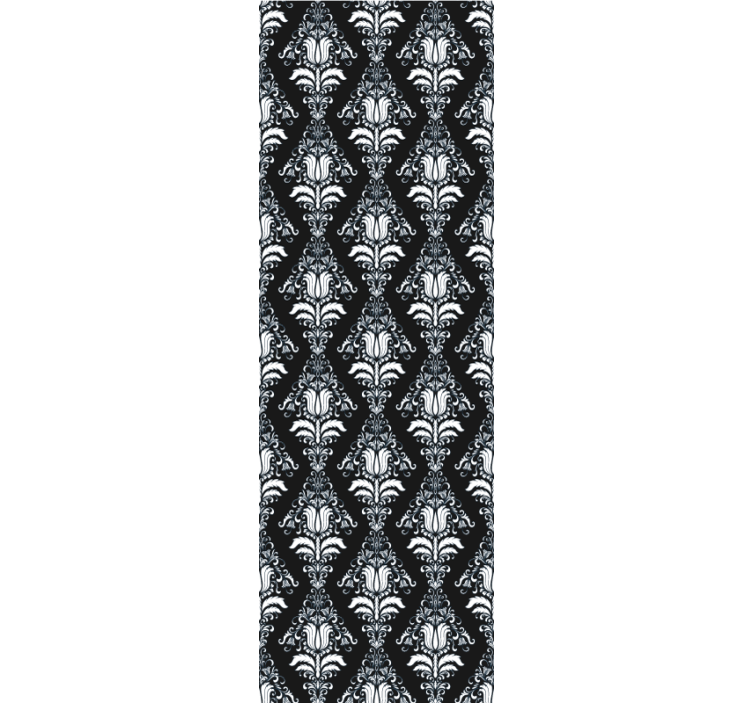 Rollo esszimmer im französischen landhausstil schwarz-weiß - TenStickers