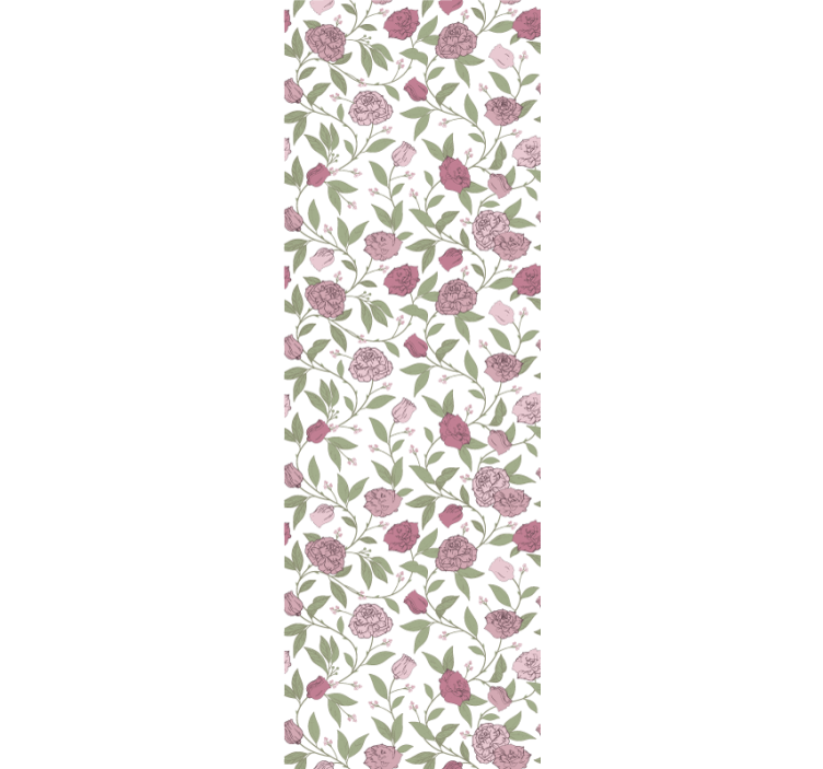 Rollo esszimmer zarte rosa vintage-rosen - TenStickers