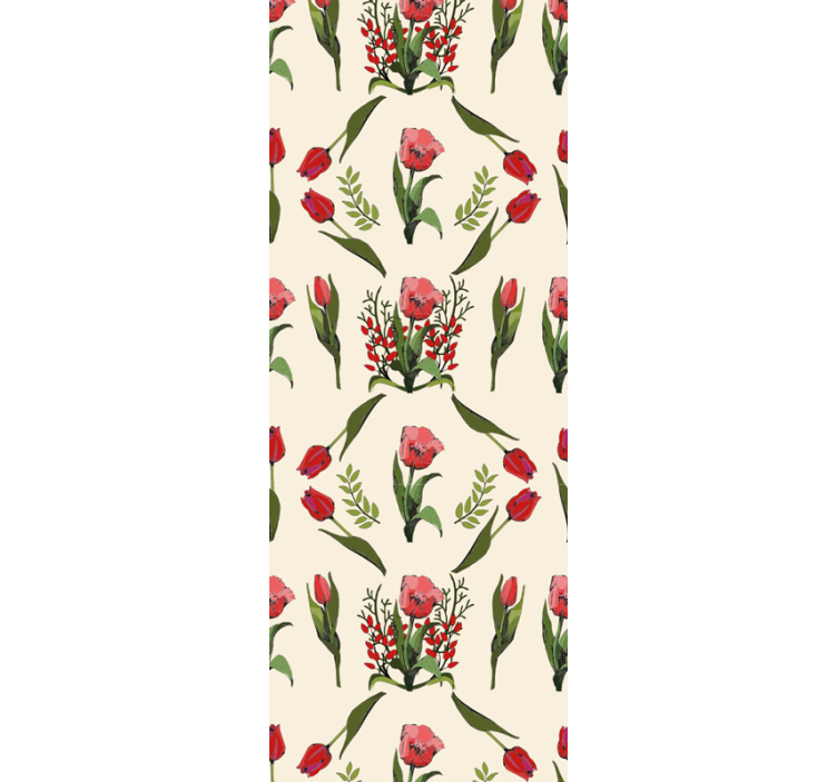 Rollo esszimmer frühling mit roten tulpen - TenStickers