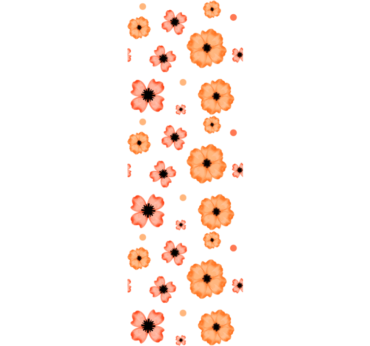 Rollo esszimmer im orange-pinken aquarellmuster - TenStickers