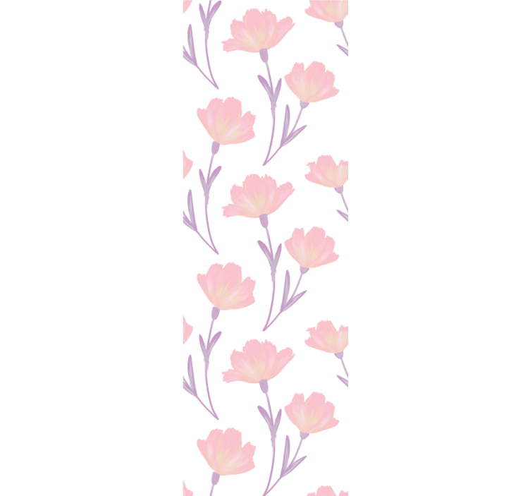 Rollo esszimmer mit minimalistischem aquarellblumenmuster - TenStickers
