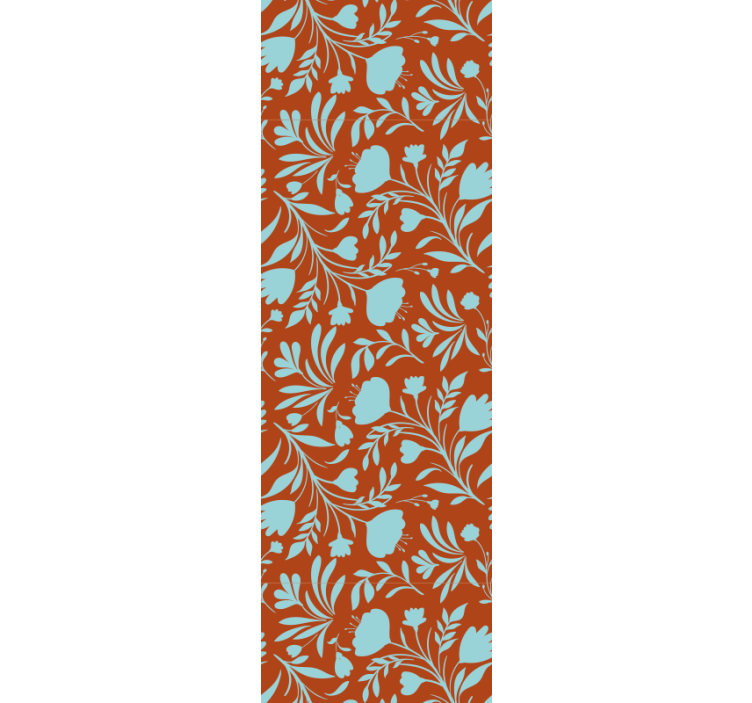 Rollo esszimmer im originaldesign mit blauen blumen - TenStickers