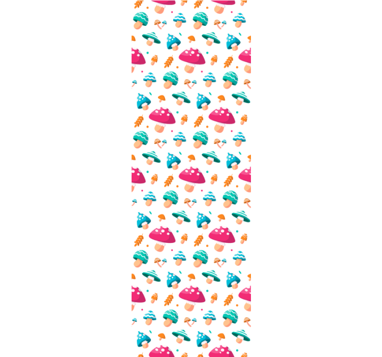 Rollo esszimmer mit bunten pilzen - TenStickers