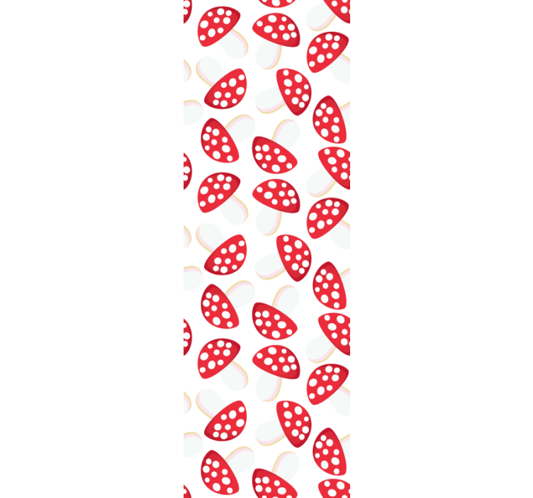 Rollo esszimmer klassische pilze auf weißem hintergrund - TenStickers