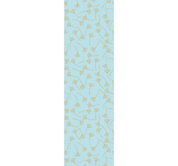 Rollo esszimmer mit blauen nordischen pflanzen - TenStickers