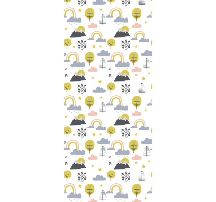 Rollo fenster kinderzimmer verspielte naturszene - TenStickers