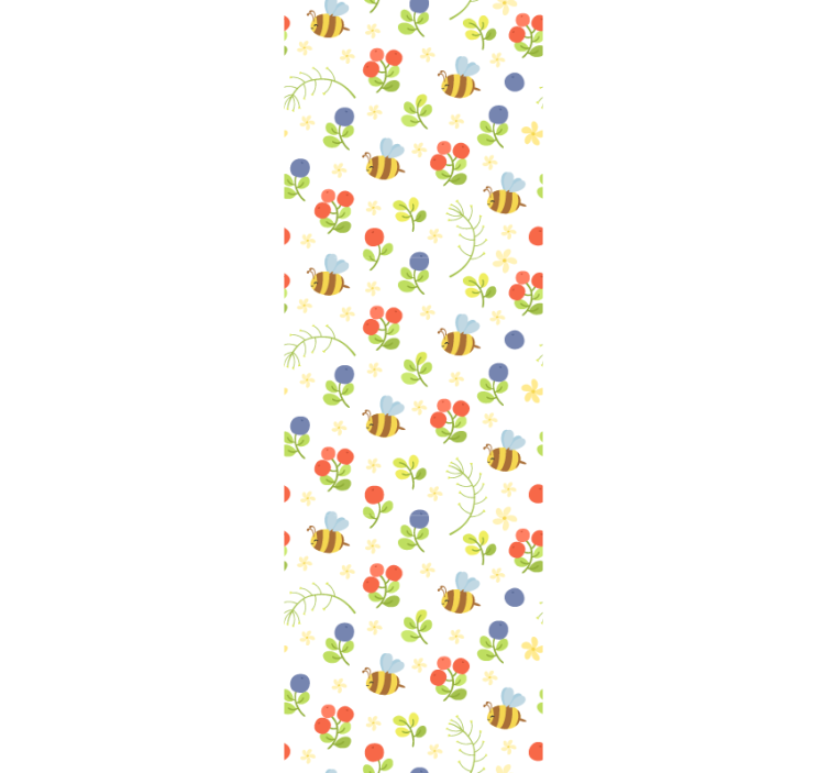 Rollo fenster kinderzimmer bienen garten muster - TenStickers