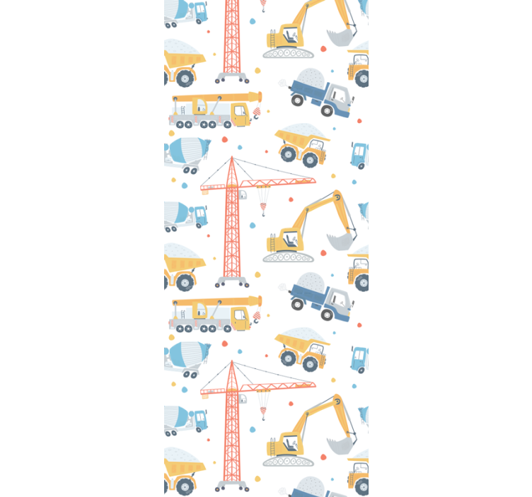 Rollo fenster kinderzimmer mit bau-motiven - TenStickers
