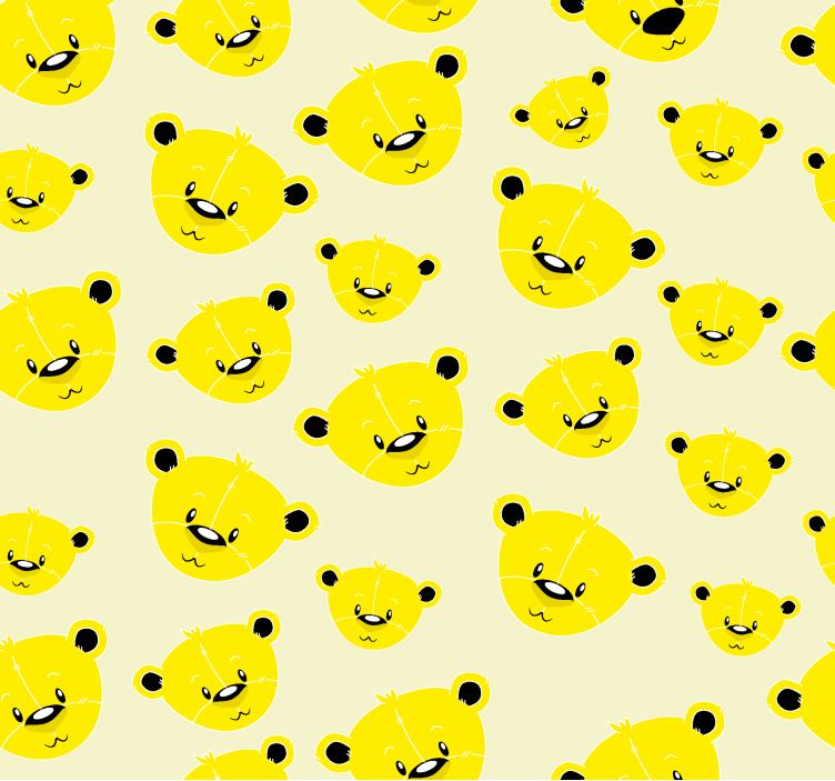 Rollo fenster kinderzimmer mit süßem bärenmuster - TenStickers