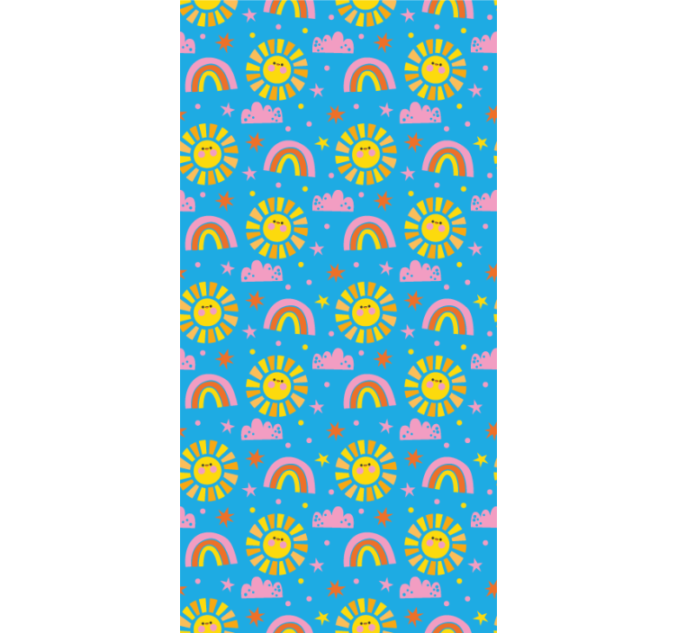 Rollo fenster kinderzimmer verspielte regenbögen - TenStickers