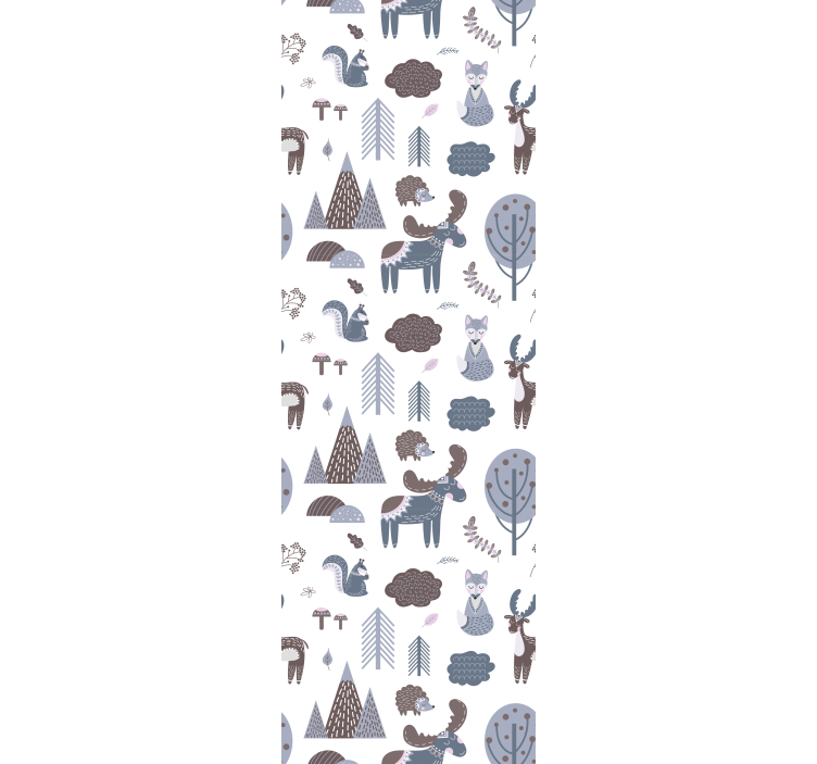 Rollo fenster kinderzimmer nordische tiere - TenStickers