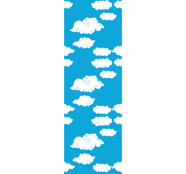 Rollo fenster kinderzimmer wolken im himmel - TenStickers