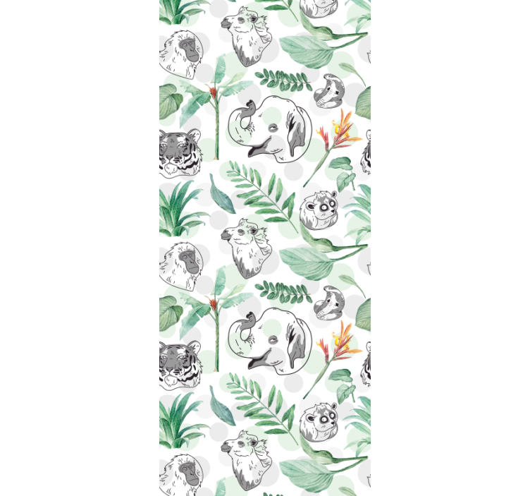 Rollo fenster kinderzimmer mit aquarell tropenmotiven - TenStickers