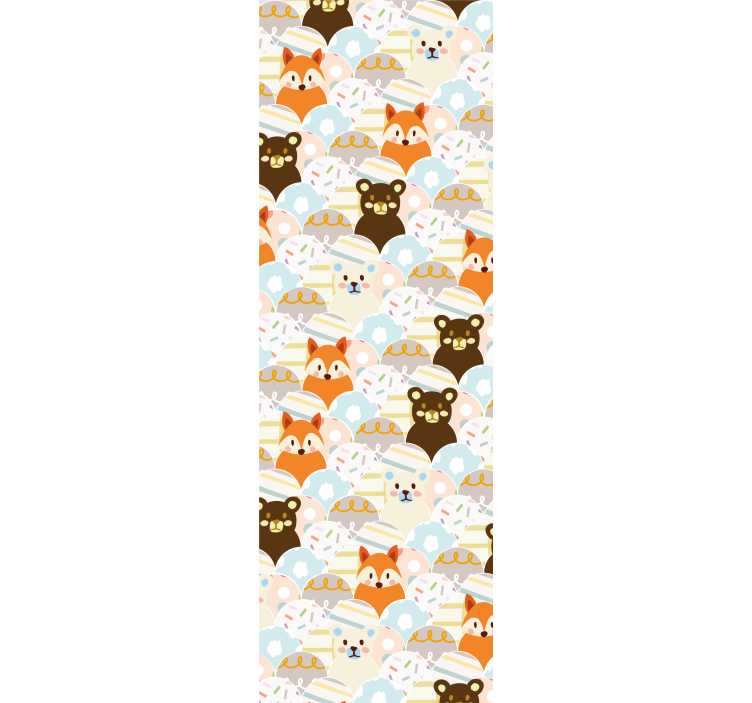 Rollo fenster kinderzimmer mit bären und fuchs design - TenStickers