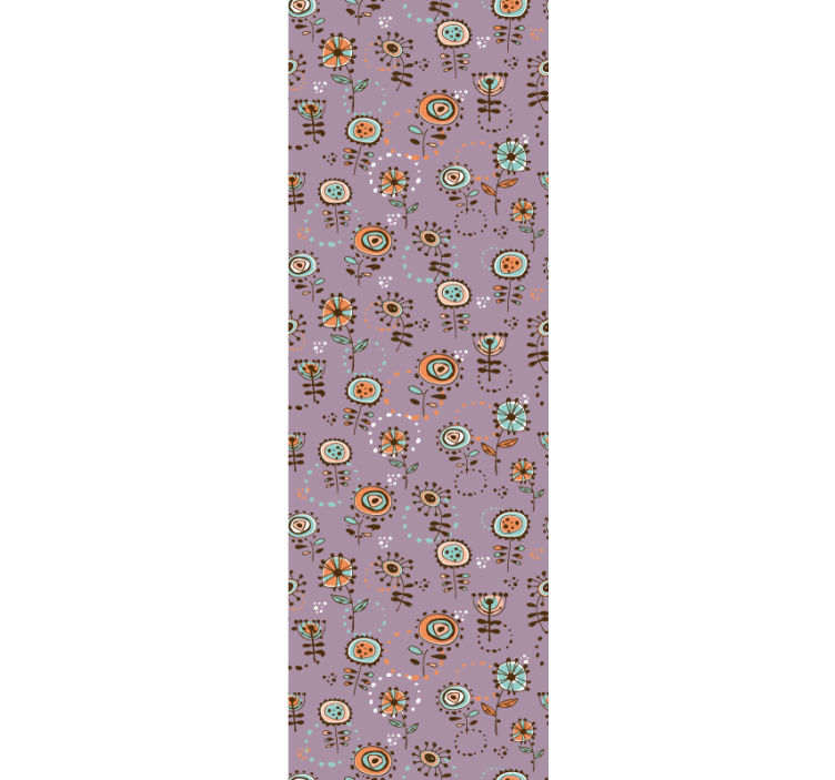 Rollo fenster kinderzimmer mit schwedischem rosa blumenmuster - TenStickers
