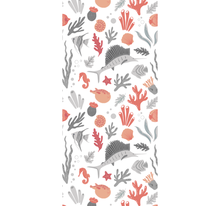 Rollo fenster kinderzimmer meereslebewesen illustration - TenStickers