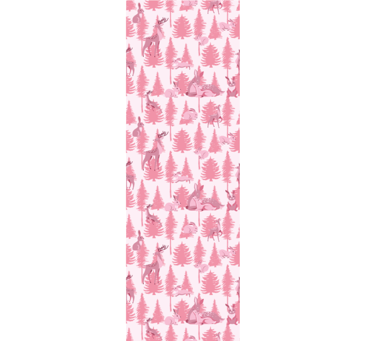 Rollo fenster kinderzimmer schöne pinke rentiere - TenStickers