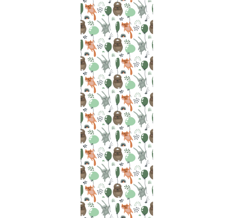 Rollo fenster kinderzimmer eichhörnchen bär hase - TenStickers