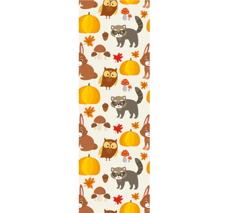 Rollo fenster kinderzimmer waldtiere im herbst - TenStickers