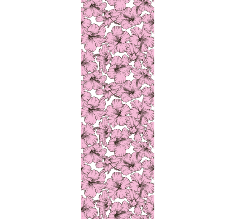 Rollo fenster kinderzimmer hibiskusblütenmuster - TenStickers